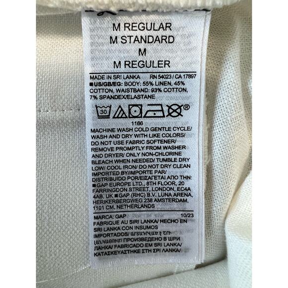 GAP Women's Maternity Linen-Cotton Shorts Size Medium Color New Off White - Picture 7 of 8